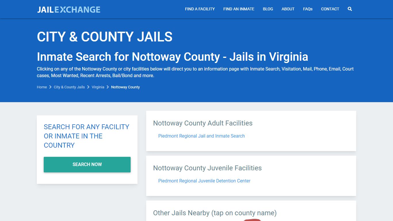 Inmate Search for Nottoway County | Jails in Virginia - JAIL EXCHANGE